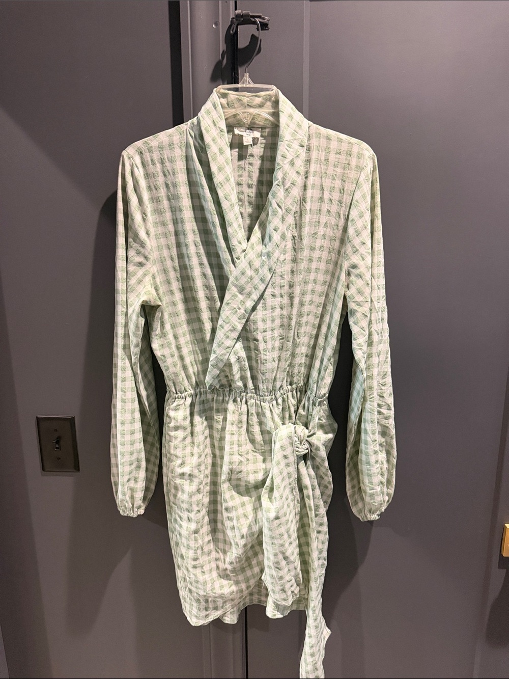 entro Green Gingham Button-Up Shirt